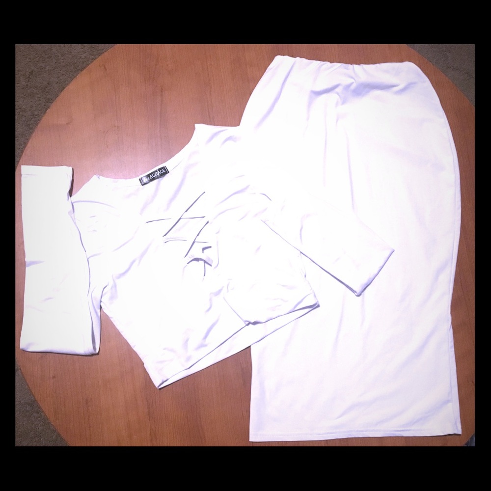 2pc all white set